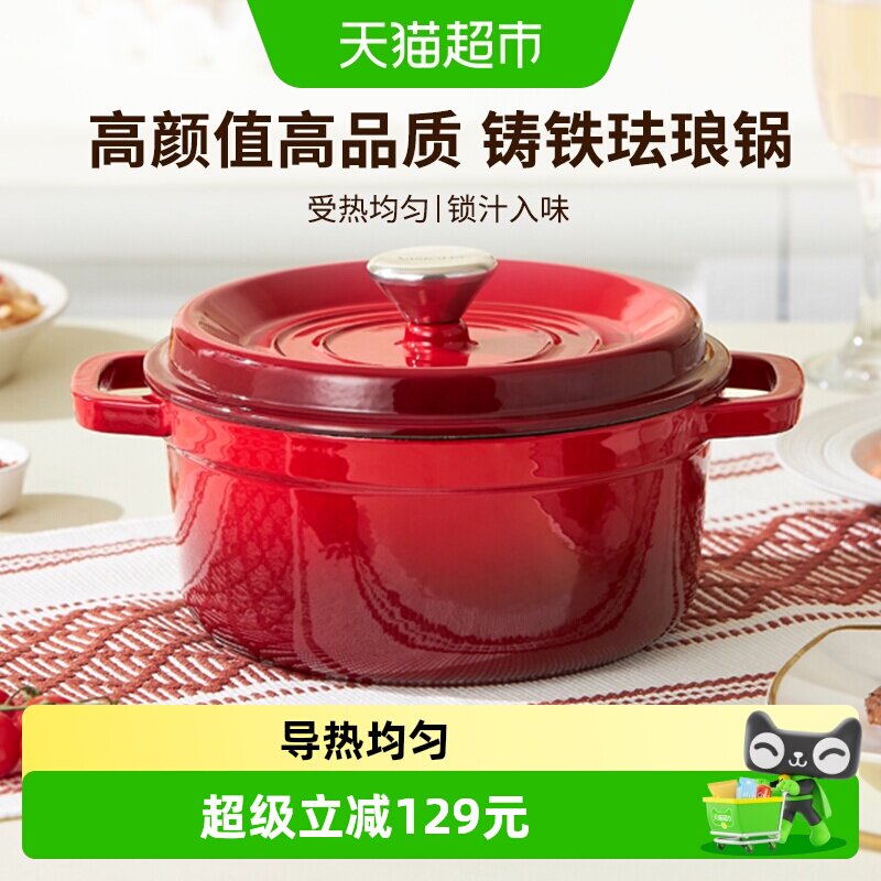 VISIONS铸铁锅家用明火珐琅锅图片