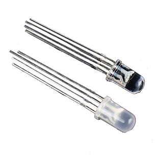 5MM/F5全彩RGB高亮LED灯珠雾状红绿蓝三色 共阴/阳四脚发光二极管