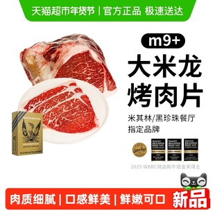 MORT&CO金凤凰进口原切和牛M9+大米龙烤肉片雪花牛肉烧烤烤肉食材