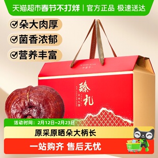 半山农灵芝礼盒整朵赤林芝茶可切片打粉滋补品年货送礼送父母泡酒
