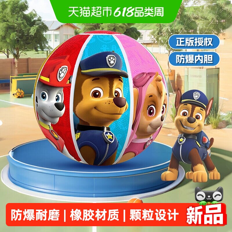 汪汪队篮球幼儿园专用2-5号防滑耐磨拍拍球类男孩六一儿童节礼物