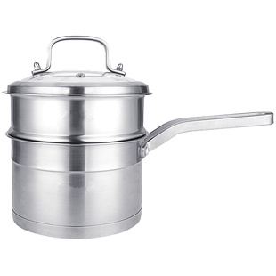 家用富尔兴304不锈钢2L婴儿辅食小蒸锅单层加厚复底多用煮面煮奶