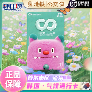 韩国tmoney气候卡同行交通卡地铁公交1/2/3/5/7刷卡即用首尔专用