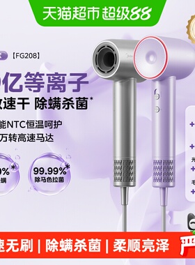 美的高速吹风机家用负离子等离子护发电吹风大风力速干FG208礼物