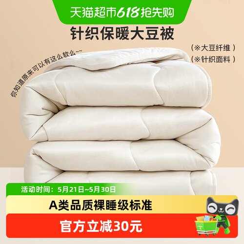 史努比亲肤大豆纤维被芯被子