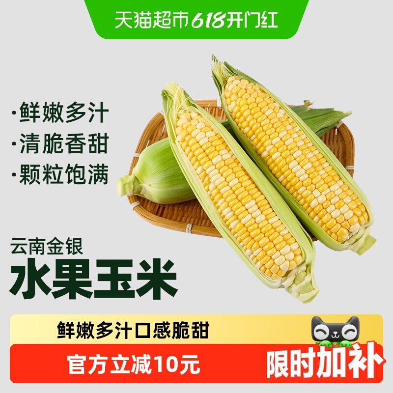 顺丰上门云南新鲜甜金银水果玉米棒子包谷新鲜蔬