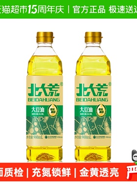北大荒非转基因大豆油食用油一级900mL*2瓶家用营养食用油