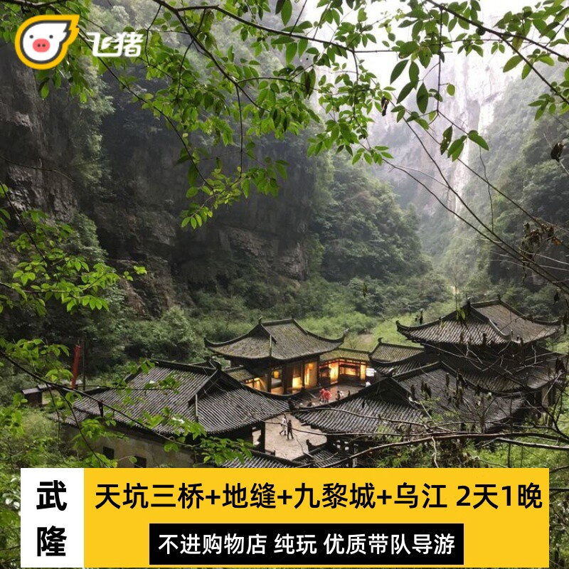 重庆武隆二日游天坑天生三桥地缝境内跟团游