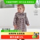 babylove女宝宝连衣裙春秋款 纯棉婴幼儿复古文艺公主裙堇色花枝