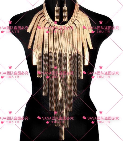 莎莎家夜店酒吧DJ歌手舞蹈GOGO性感铁链身体链条演出服饰品