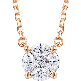 EMPHASIS艾斐诗「密」系列18K玫瑰金钻石项链显钻 小号92253N