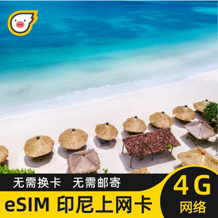 eSIM 印尼巴厘岛虚拟电话卡手机流量上网卡telkomsel新马泰印通用