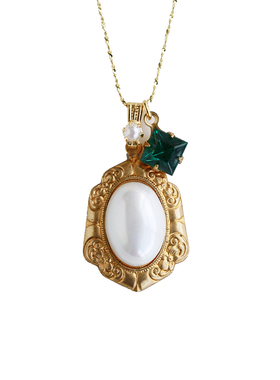 vintage复古项链琉璃925纯银古董