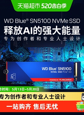 闪迪SN5100固态硬盘M2接口PCI-E4.0高速传输全新