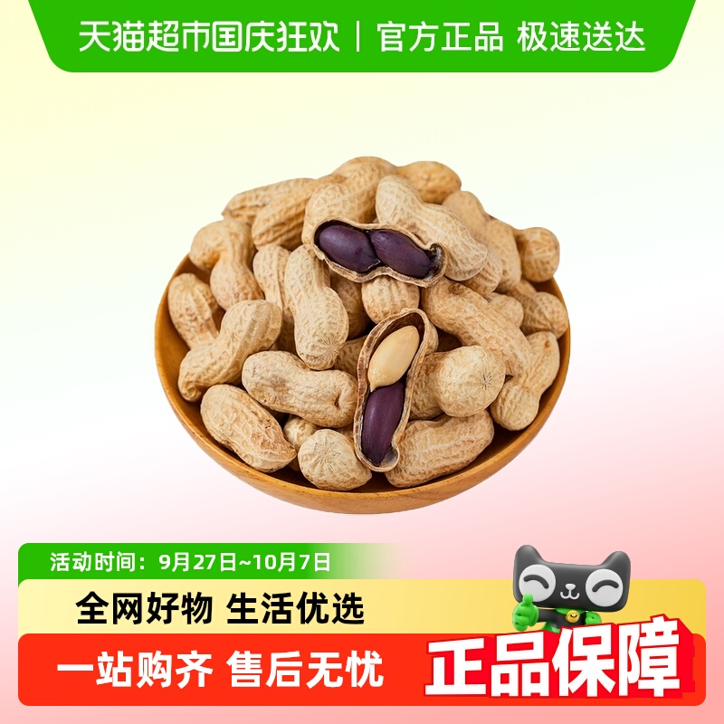 黑玉珍原味黑皮带壳炒熟花生山东农家土特产当季新货炒货健康零食