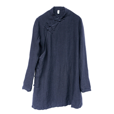 古石后布衣民族风斜襟禅意茶人服