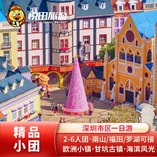 深圳市区一日游2-6人纯玩团无人机外卖甘坑古镇大梅沙包车旅游