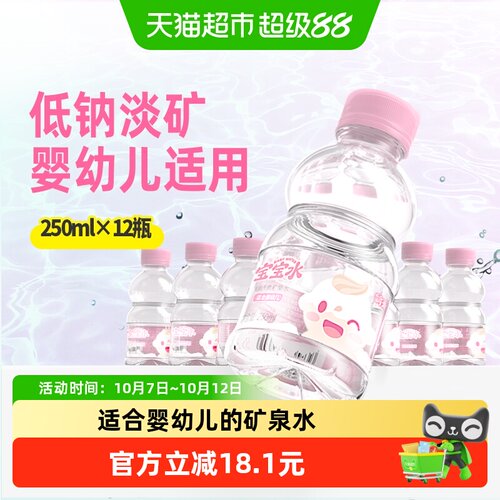 恒大冰泉低钠矿泉水250ml*12瓶
