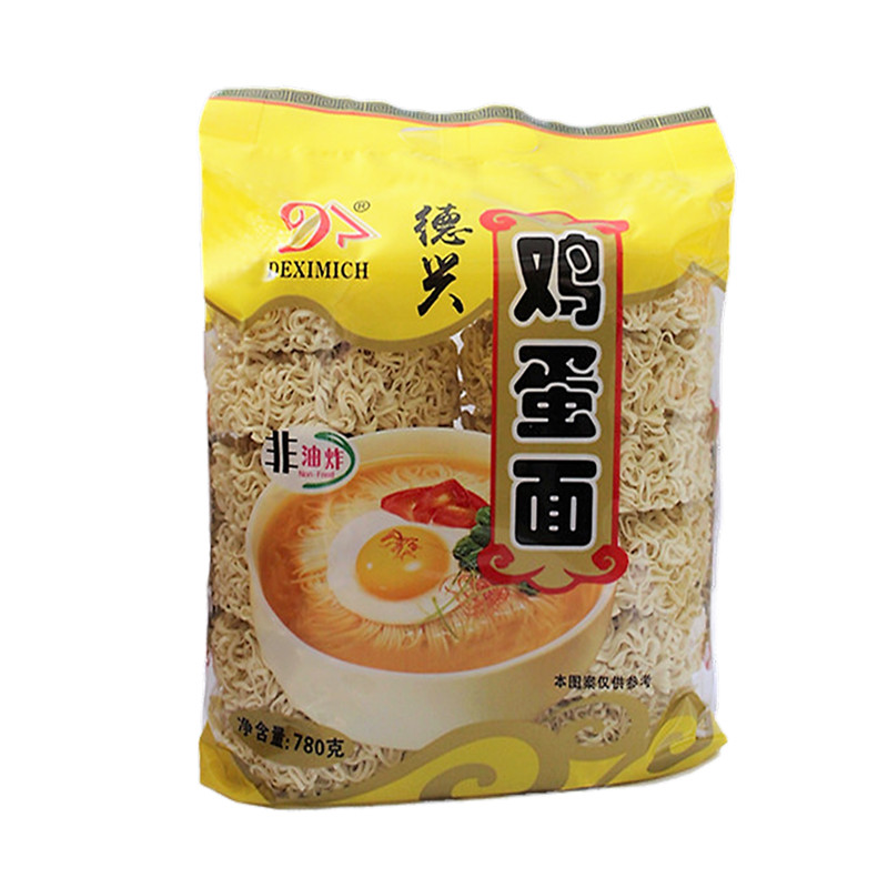包邮德兴非油炸排骨面面鲍汁鸡蛋面广东式麻辣烫780g面条火锅面