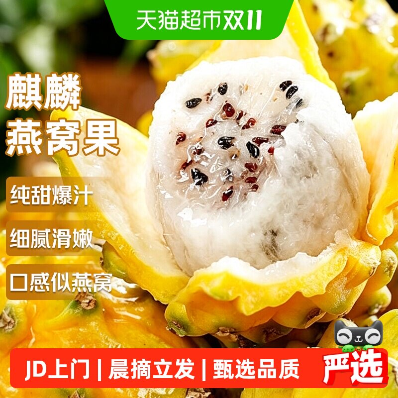 正宗麒麟燕窝果应当季新鲜热带水果黄皮白肉火龙果整箱