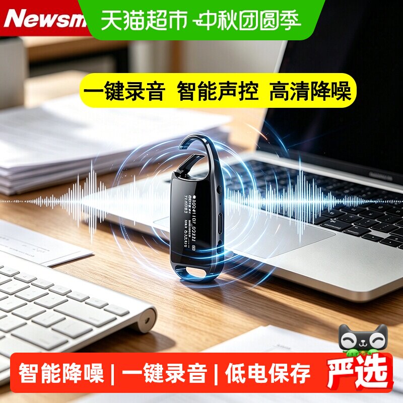 纽曼录音笔小随身可以转文字神器专业高清降噪录音机小型录音设备