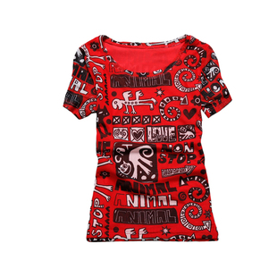 网纱上衣外穿洋气欧洲站2026春夏新款女花t恤修身显瘦薄款小衫