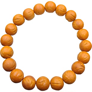 三易精工纯手工制作正圆龙纹脑纹桃核光珠手串108小尺寸佛珠念珠