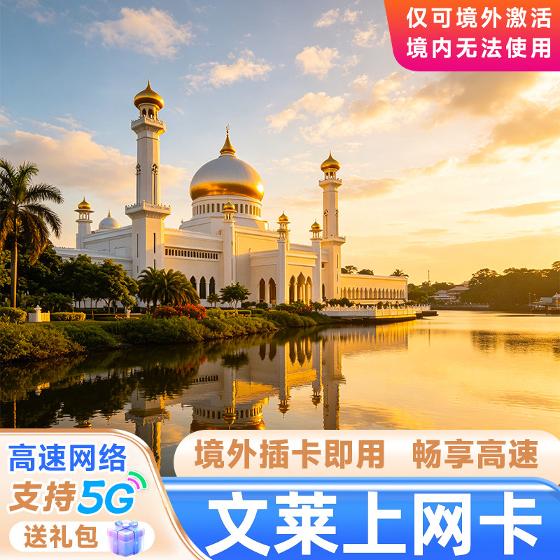 文莱电话卡 4G流量手机上网卡5/7/10/15天套餐斯里巴加湾旅游
