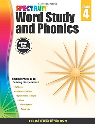 Spectrum Word Study and Phonics, Grade 4 英文原版 Spectrum 单词学习与拼读，4年级