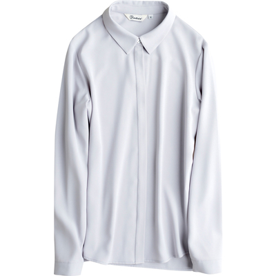 雪纺时尚内搭洋气有垂感白色衬衣