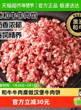 澳谷牧场和牛牛肉糜谷饲牛肉馅汉堡牛肉饼原切包饺子馄饨牛肉沫