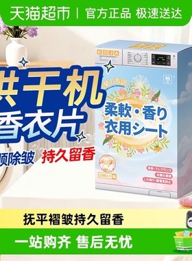 烘干机香衣片烘衣纸专用除味剂干香薰香片柔顺除皱防皱香氛防静电