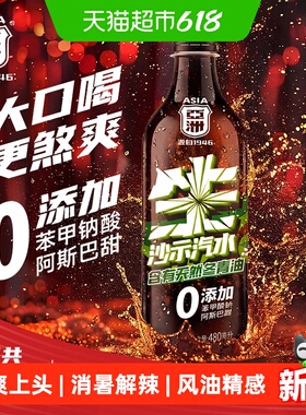 ASIA/亚洲生沙示汽水汽水碳酸饮料可乐汽水消暑解渴480ml*15瓶