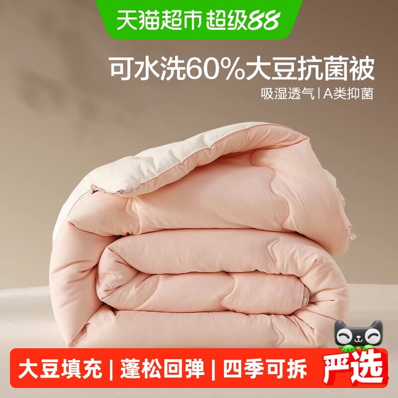 水星家纺A类抑菌可水洗大豆被芯图片