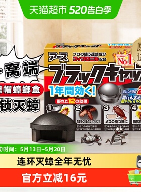 日本进口安速黑克饵剂杀蟑螂药12枚装一窝全窝端蟑螂屋神器