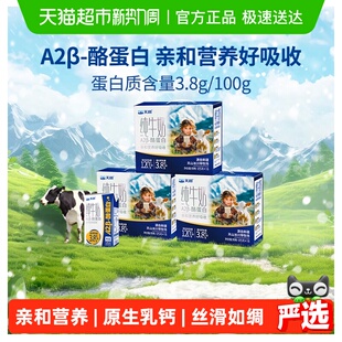 3箱 16盒 天润新疆纯牛奶A2β 酪蛋白3.8蛋白儿童奶早餐奶125g