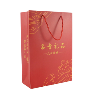 新款名贵礼品手提袋送礼佳品袋子鱼胶灵芝松茸羊肚菌红菇礼品袋子