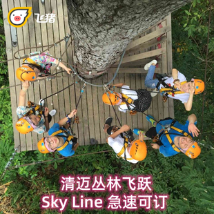 清迈普吉岛丛林飞跃skyline极限飞跃天际冒险空中探险惊险刺激