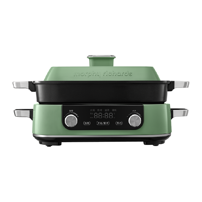 详情领优惠】摩飞多功能料理锅电蒸煮一体电火锅家用MR9099-绿色