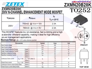 ZXMN2A01E6    SOT23-6  MOSFET
