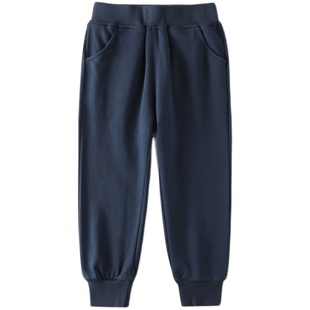 男女童运动裤春秋款儿童长裤子幼儿园小学生校服裤藏青蓝色黑灰色