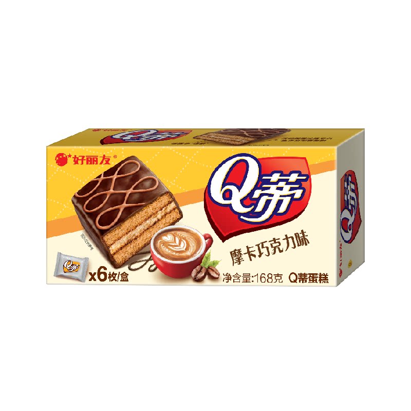 好丽友Q蒂蛋糕摩卡巧克力味零食糕点小吃下午茶