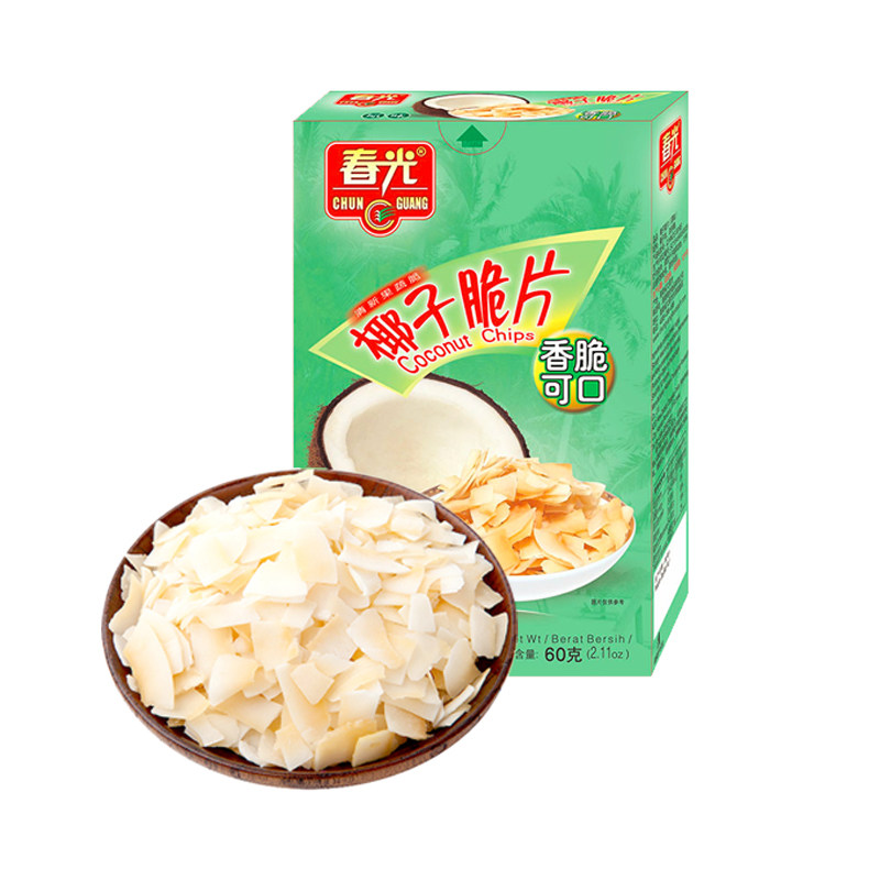春光原味椰子脆片香脆海南特产椰肉果干配餐糕点烘焙休闲零食