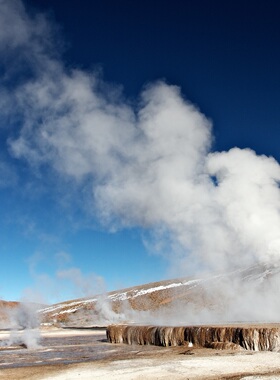 智利 阿塔卡马往返Geyser del Tatio间歇泉 骆驼 萨拉达湖一日游