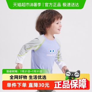 寶寶小童2024新款 速干防曬 齊齊熊男童t恤兒童長袖 夏季 高彈長袖