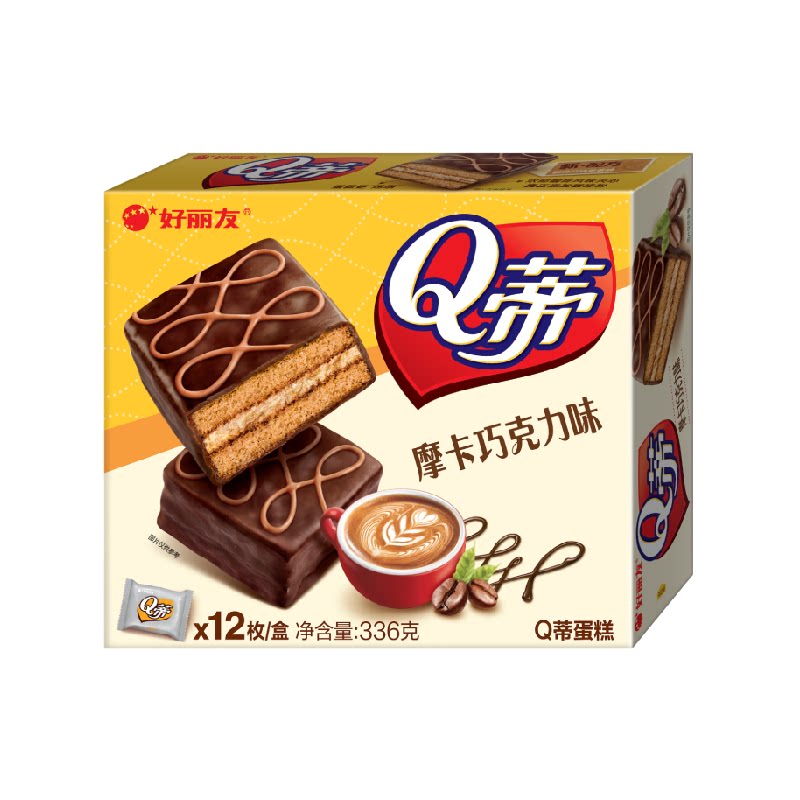 好丽友派Q蒂摩卡巧克力味下午茶零食代餐蛋糕早餐面包