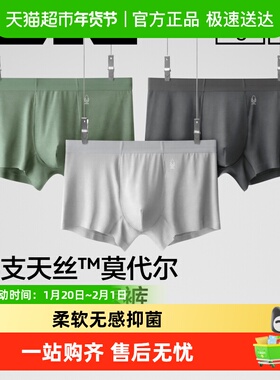 蕉内银皮500E男士平角内裤冰丝网眼平角丝滑大码透气莫代尔