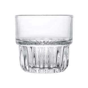 家用美式冰咖啡杯浓缩透明冷萃拿铁拉花玻璃杯子果汁可层叠ins风