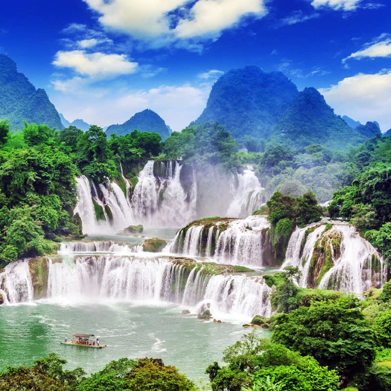 【私家团】广西南宁旅游德天瀑布通灵渠洋湖巴马5天4晚纯玩五日游