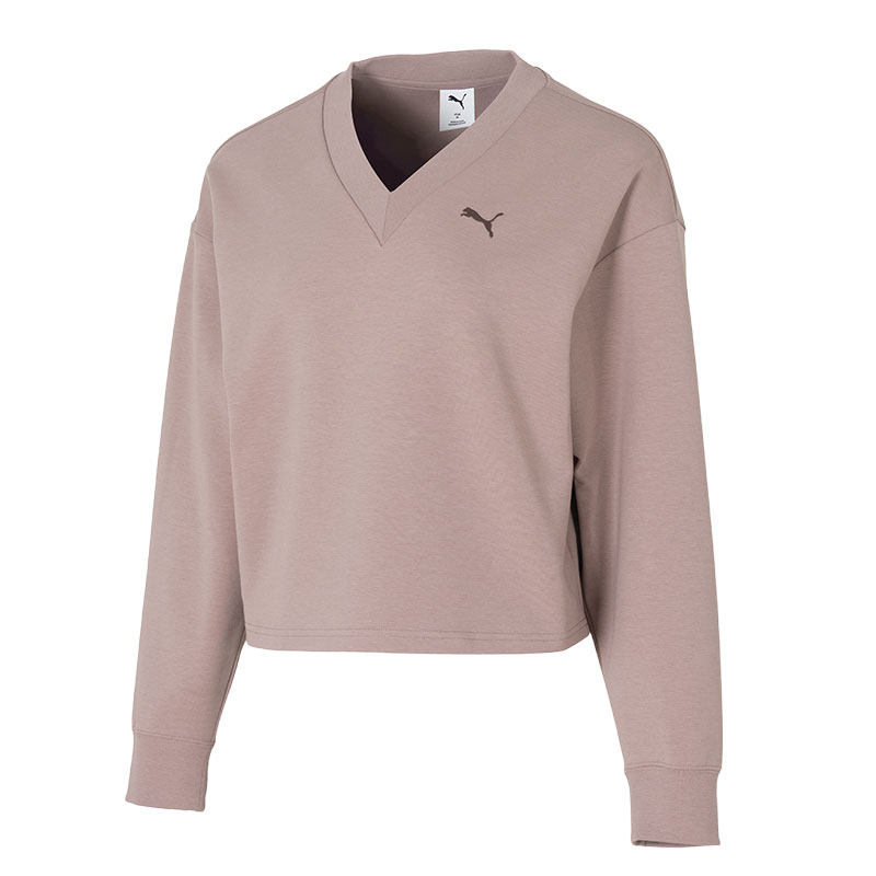 【自营】Puma彪马卫衣女装舒适透气运动服长袖休闲V领上衣时尚